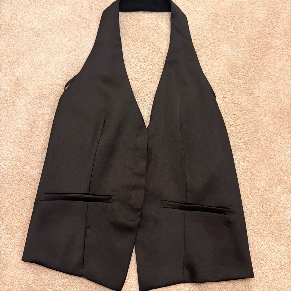Zara Black Halter Vest